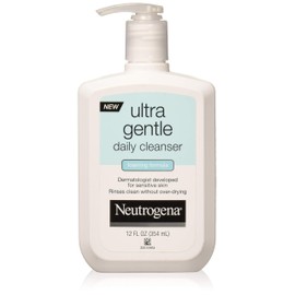 Neutrogena Ultra Gentle Daily Facial Cleanser for Sensitive Skin, Oil-Free, Soap-Free, Hypoallergenic & Non-Comedogenic Foaming Face Wash, 12 fl. oz (Pack of 2)