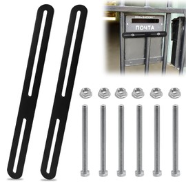 Mounting Set for Fence Post Box 280 x 24 mm Fence Mounting Post Box Fence Mounting Bracket with Screws and Nuts for Postbox Attachment to Gates or Fences