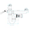 Hulthor Universal Double Bowl Sink Waste Kit - 1.5 &