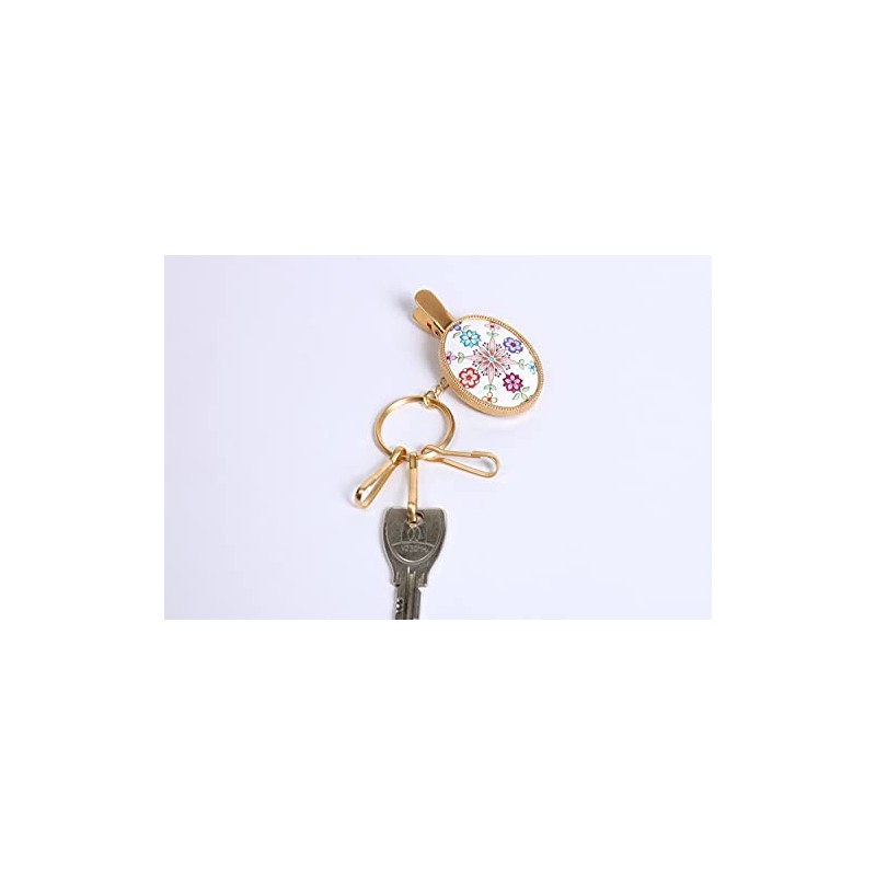 [Asakusa Bunko] Yuzen Dyed Key Clip Hanabishi Hanabishi Pattern Key