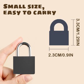 Suitcase Locks with Keys - 2 Pieces Small Padlock with Key Luggage Locks for Travel Luggage/Gym/Locker/Luggage/Holiday Suitcase, Black