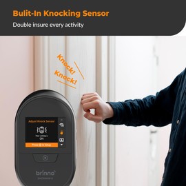 Brinno Peephole Camera SHC1000 DIY Install LCD Screen Visitor Log Knocking Motion Detection Long-Lasting Battery Black