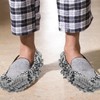 NOLITOY 2 Pairs Floor Cleaning Mop Socks Foot Home Chenille