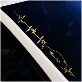 Finest Folia windscreen sticker, heartbeat sticker for car windscreen, vehicle decoration sticker for windscreen