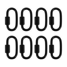 VILLCASE 8pcs Quick Link, Stainless Steel Oval Locking Carabiner, Heavy Duty Threaded Quick Chain Link Connector for Camping, Hiking, Swing, Hammocks, Outdoor and Gym