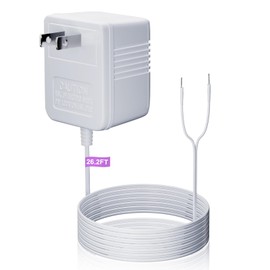 UAUSE Doorbell Transformer 24V Adapter,C Wire Adapter Thermostat, 26ft(315") Long Power Supply, Compatible with Ring, Nest Hello, Wyze and Eufy Wired Video Doorbells