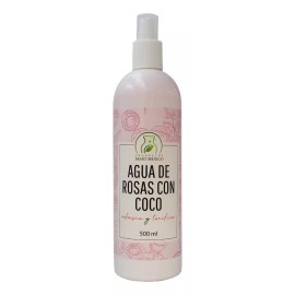 Productos Mart Mexico Agua De Rosas Con Coco  (500ml) 6 Pack
