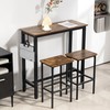 Finnhomy Bar Table Set, 39.3" Pub Table High Top Table,