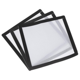sourcing map PC Dust Filter, 150 x 150 mm, Magnetic Frame, PVC Computer Case Cooler, Dust Protection Grille for Computer Case Speaker, White, Pack of 3