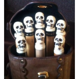 BawdyPartz 2/pc Made USA Joint Protectors fit Fury Pool Cue Billiards Skull Skeleton JP-F