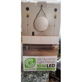 Greenlite Silver LED Sconce Light Fixture Plug &  Play