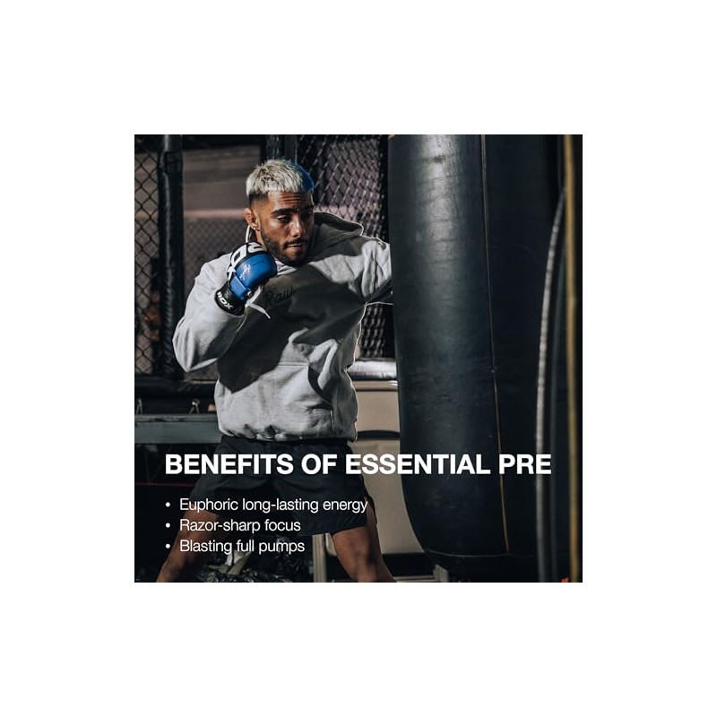 Raw cbum essential pre workout pre entrenamiento 30 servicios sabor