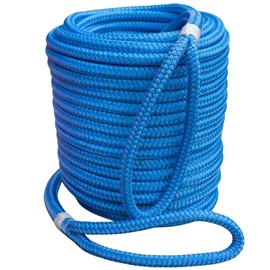 AllGear Double Braid Arborist Bull Rope | Composite Husky Urethane Coating | High Tensile Strength | Extra Abrasion Resistance | 1/2 inch x 120 feet, 2 Spliced Eyes