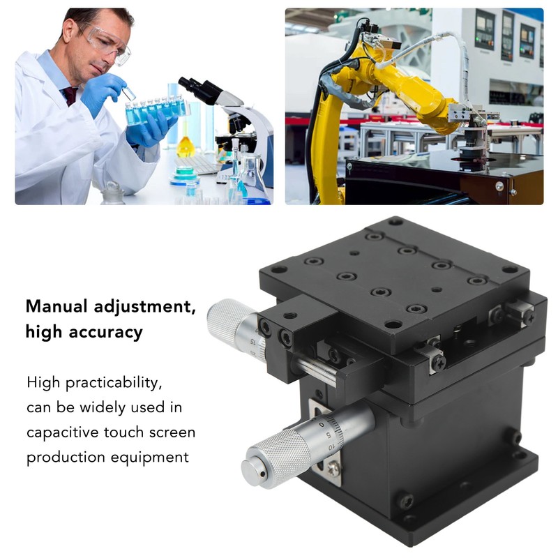 Manual Linear Stage Aluminum Alloy Black Anodized Surface XZ Axes