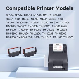 myCartridge ERC30 ERC-30 ERC 30 34 38 B/R Compatible with Ribbon Cartridge for use in ERC38 NK506 (Black Red, 12-Pack)