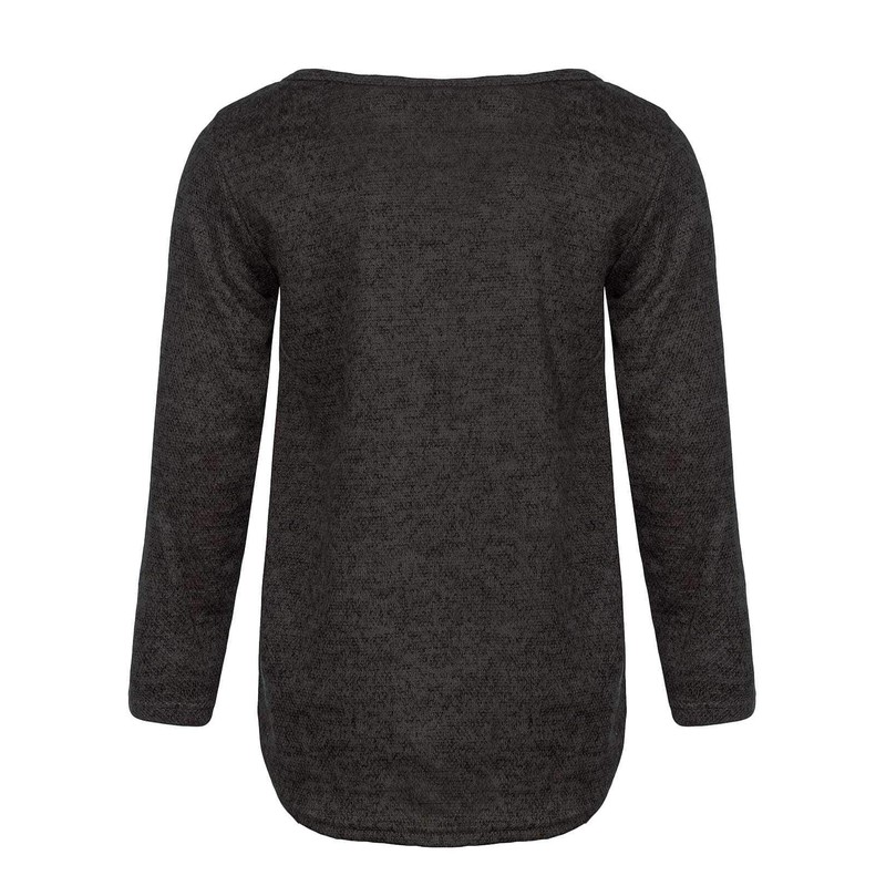 KMISSO 30229 Girls' Crew Neck Jumper, black