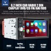 ESSGOO 6.2" Double DIN Bluetooth Head Unit Car Stereo Touch
