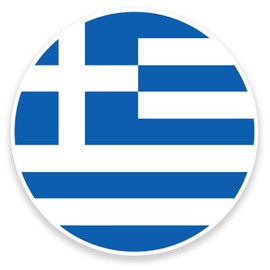 2 x 10cm Greece Greek Flag Vinyl Sticker Decal Laptop Car Luggage Travel #9046 (10cm Wide x 10cm High)