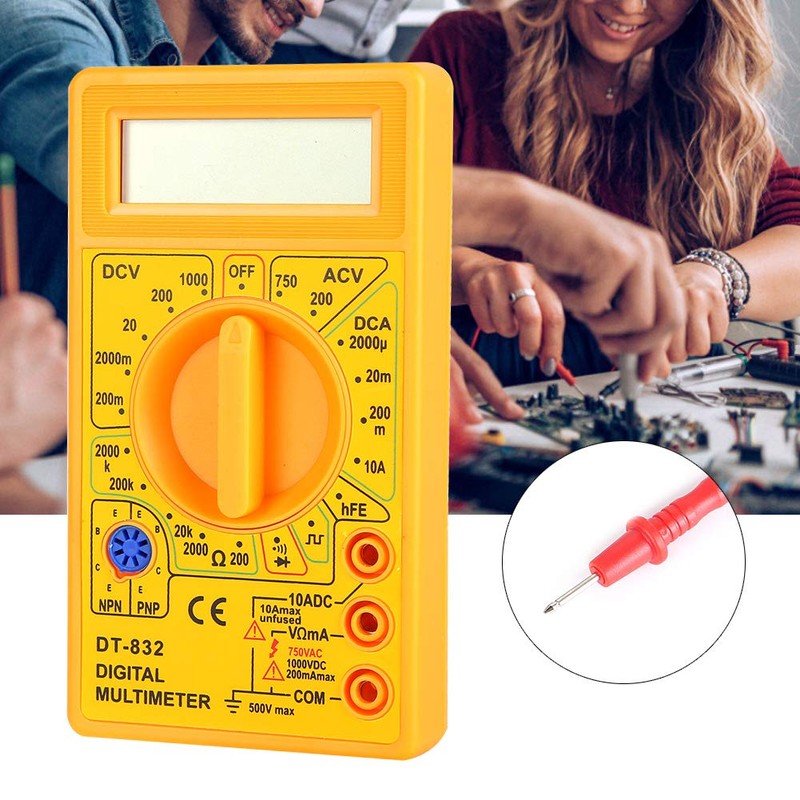 DT-832 Digital Multimeter Multitester Hand Pockets AC/DC Voltage Current Resistance