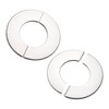 sourcing map Wall Split Flange, Stainless Steel Round Escutcheon Plate