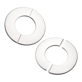 sourcing map Wall Split Flange, Stainless Steel Round Escutcheon Plate for 60mm Diameter Pipe 2Pcs
