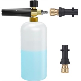 YUET Snow Foam Gun Lance Cannon Pressure Washer 1 L Jet Bottle Adjustable Soap Generator Dispenser Foamer Hose Compatible with 1/4" Quick Connector Sprayer Nozzle for Karcher K2 K3 K4 K5 K6 K7 Kärcher