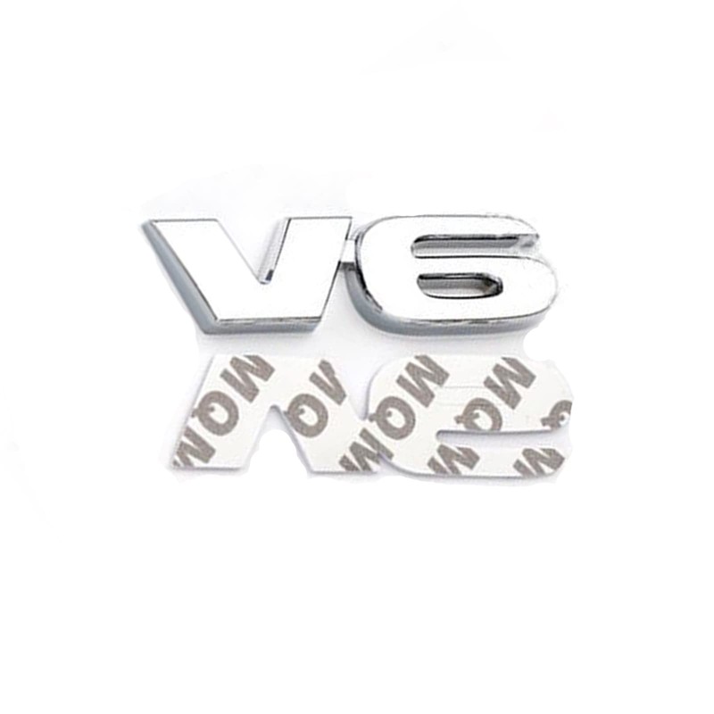 Pack of 2 V6 Edition emblems, can be used for