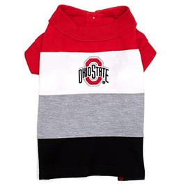 The License House Ohio State Buckeyes Dog Colorblock Polo Tees, Cotton, Breathable Summer Outfit for Puppy Dog, Multicolor - Medium