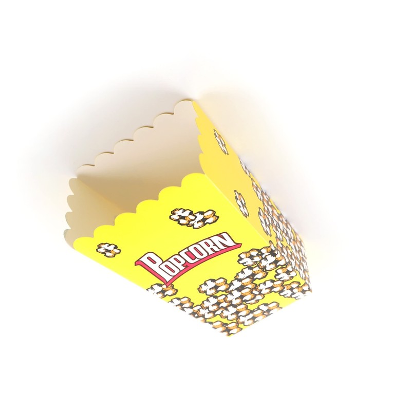 Komonee Foldable Pack Of Childrens Popcorn Holder Boxes Yellow (Pack