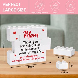 Mom Plaque Christmas Gifts for Mom from Daughter Son, Mom Gifts from Daughter, Best Mom Ever Gifts, Mom Birthday Gifts, New Mom Bonus Mom Step Mom Mother Mama Gift, I Love You Mom Desk Decoration Sign