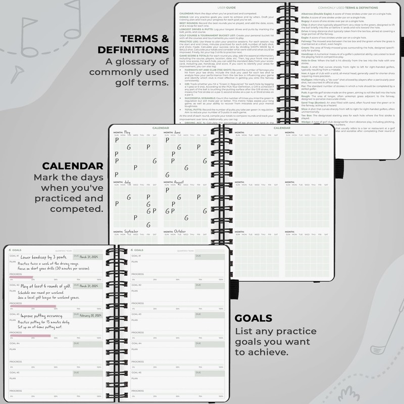 Clever Fox Golf Log Book – Small Training & Scorecard