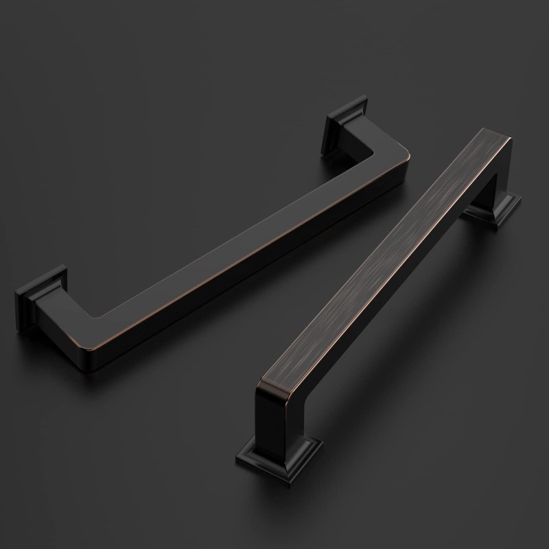 Amerdeco 10 Pack Oil Rubbed Bronze Cabinet Pulls 5 Inch(128MM)