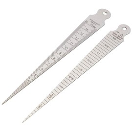 ZLYY Taper Gage 1-15mm & 1/32-5/8 Inch Stainless Gap Hole Taper Welding Gauge Test Ulnar Inch & Metric