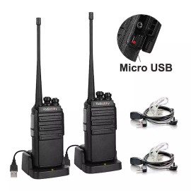 Radioddity GA-2S [2/4 Packs] UHF Long Range USB Two way Radio