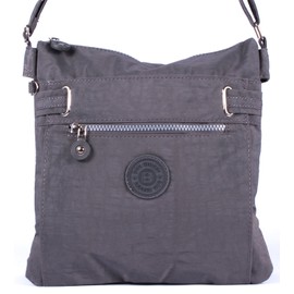 Sporty Nylon Handbag Sling Bag Small in Different Colours - Grey - m