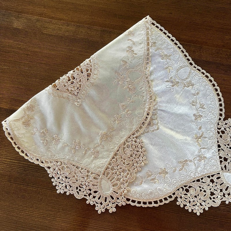 Mausouca Retro French Oval Doilies, Elegant velvet placemats Vase mats