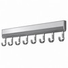 Aluminum Alloy Wall Mounted Kitchen Storage Rack with Hooks, Multi-Function