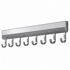 Aluminum Alloy Wall Mounted Kitchen Storage Rack with Hooks, Multi-Function Utensil Organizer, Towel Hanger for Kitchen Bathroom Home Organization