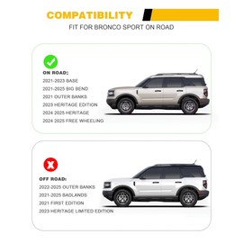 Cross Bar Roof Rack Fit for Ford Bronco Sport ON ROAD 2021-2023 BASE & 2021-2025 BIG BEND & 2021 OUTER BANKS & 2023 HERITAGE EDITION & 2024 2025 HERITAGE& 2024 2025 FREE WHEELING Crossbar Cargo Bar