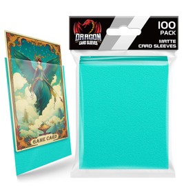 100 Count Matte Card Sleeves for Trading Cards, Standard Size Protective Sleeves Deck Card Protectors Fit for Baseball Cards, Sports Cards, MTG, Yugioh Card Game Card Standard Cards (Mint)