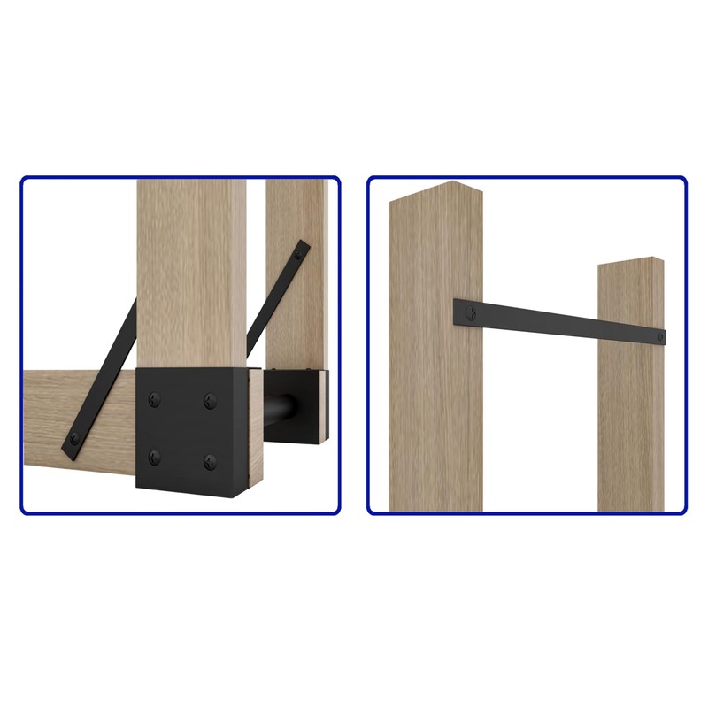 Fire Beauty Firewood Log Storage Rack 2-Pack Bracket Kit, Heavy