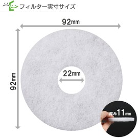 Filter Com Sylpher (PR-100 / PF-100 / PF2-100 Compatible) / Daiken Plastics (SB0499-K05 / SB1417-01R / Resistor N01 Type R Compatible) Inlet Ventilation Vent Compatible Filter Round Cleaning New House Diameter: 3.6 inches (92 mm) Hole Diameter: 0.9 inches (22 mm) (5 pieces)