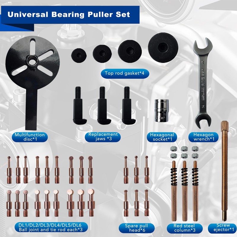 HQSSWUCH 36 in1 Bearing Puller Separator Kit, Inner Bearing Puller