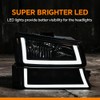 G-PLUS LED DRL Headlights, Compatible with 2003-2006 Chevy Silverado 1500/1500