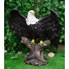 Large 18"H Wings Of Glory Perching Grand Bald Eagle Statue