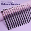 Bueart Design 15Pcs Professional Eye Makeup Brushes Set (Rose Gold