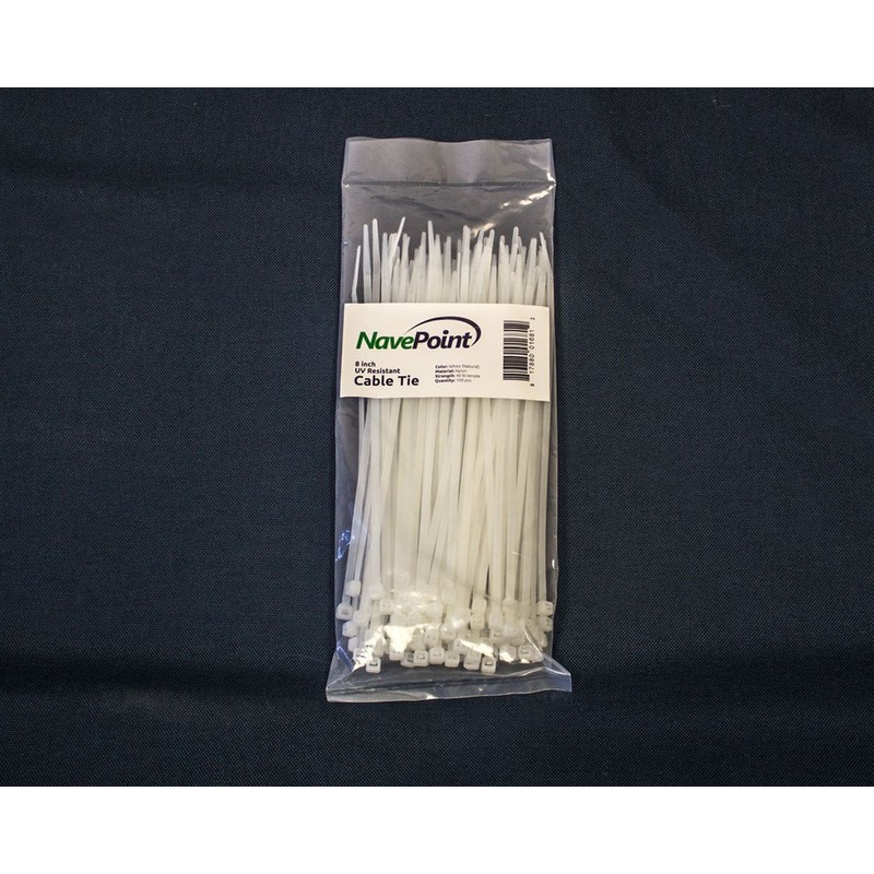 NavePoint 8 Inch Nylon Cable Wire Zip Tie 40 lbs