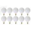 KOR (Pack of 10) G16.5 White Finsh Decorative (E12) Candelabra