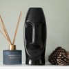 Black 23.5cm Tall Ceramic Face Flower Vase