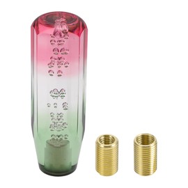 TUCKBOLD Car Shift Knob 15cm | Front Stick Shift Knob Universal for Automatic and Manual Vehicle Acrylic Red Green with 2 Adapter 1 Set